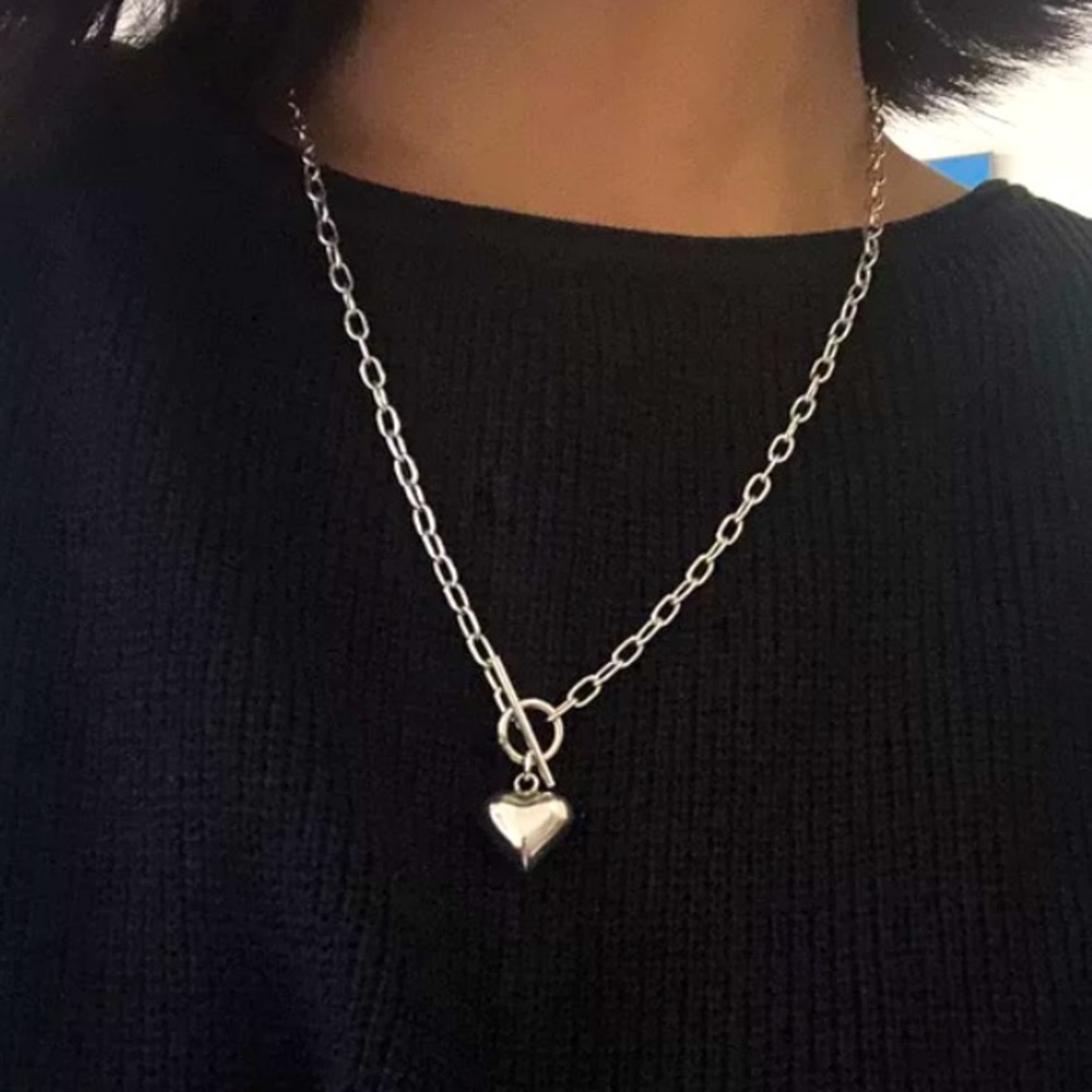 🤍Insta heart sterling silver necklace - Picture 1 of 7